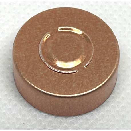 20mm Center Tear Out Unlined Aluminum Vial Seals, Copper, Bag of 1000
