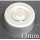 13mm Aluminum Center Tear Vial Seals, Silver, Bag of 1,000