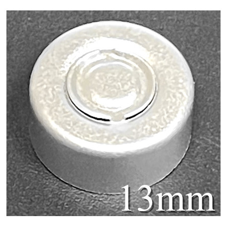 13mm Aluminum Center Tear Vial Seals, Silver, Bag of 1,000
