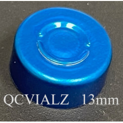13mm Aluminum Center Tear Vial Seals, Sapphire Blue, Bag of 1,000