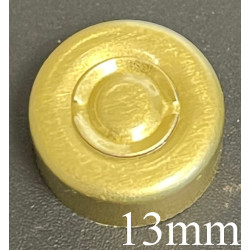 13mm Aluminum Center Tear Vial Seals, Gold, Bag of 1,000