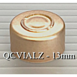 13mm Aluminum Center Tear Vial Seals, Copper, Bag of 1,000