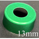 Green 13mm Open Top Hole Aluminum Vial Seals, Bag of 1,000