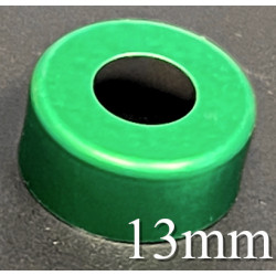 Green 13mm Open Top Hole Aluminum Vial Seals, Bag of 1,000