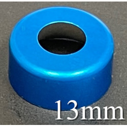Blue 13mm Open Top Hole Aluminum Vial Seals, Bag of 1,000