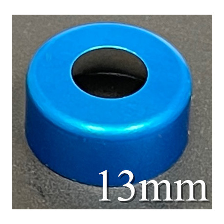 Blue 13mm Open Top Hole Aluminum Vial Seals, Bag of 1,000