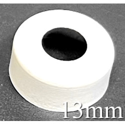 White 13mm Open Top Hole Aluminum Vial Seals, Bag of 1,000