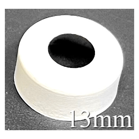 White 13mm Open Top Hole Aluminum Vial Seals, Bag of 1,000