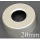 20mm Open Face Hole Punched Vial Seals, Natural Silver, Bag of 1,000