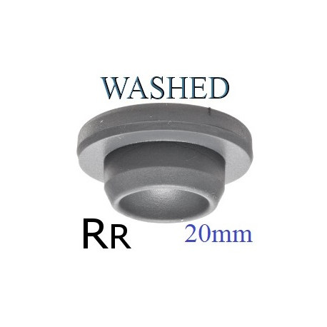 20mm Vial Stopper, Washed and Ready to Sterilize, Rupture Resistant, Bag of 1000