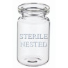 ISO 6R Clear Sterile Open Vials, Depyrogenated, Nested Tray of 96 pieces