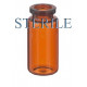 10mL Amber Sterile Open Vials, Ready to Fill, Case of 435 pieces