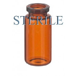 10mL Amber Sterile Open Vials, Ready to Fill, Case of 145 pieces