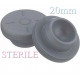Sterile 20mm Vial Stoppers, Round Bottom Bromobutyl, bag of 1,000