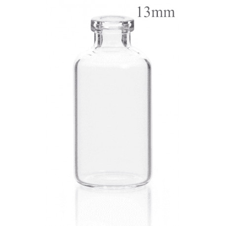 10mL Clear Serum Vials, 22x52mm, 13mm crimp, tray of 247 pieces