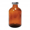 ALK 50mL Amber Sterile Serum Vials, Silver Seals, Pack of 25