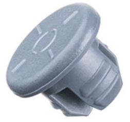 Thin flanged stoppers for serum vials